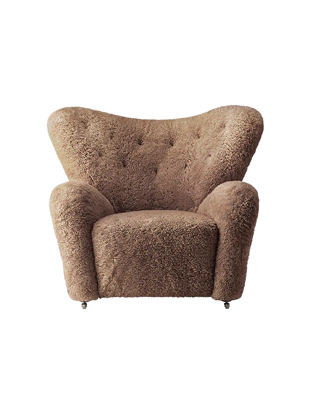 Audo Copenhagen, The Tired Man, Lounge-Sessel, Schaffell