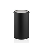 Decor Walther STONE BLACK Badeimer mit schwenkbarem Deckel in Schwarz und Edelstahl matt.