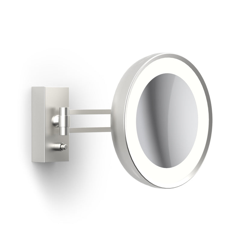Kosmetikspiegel BS 36 von Decor Walther für die Wandmontage in Nickel satiniert.