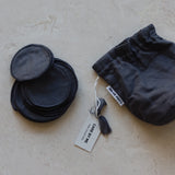 CARE BY ME Abschminkpads in Anthrazit aus Bio-Baumwolle