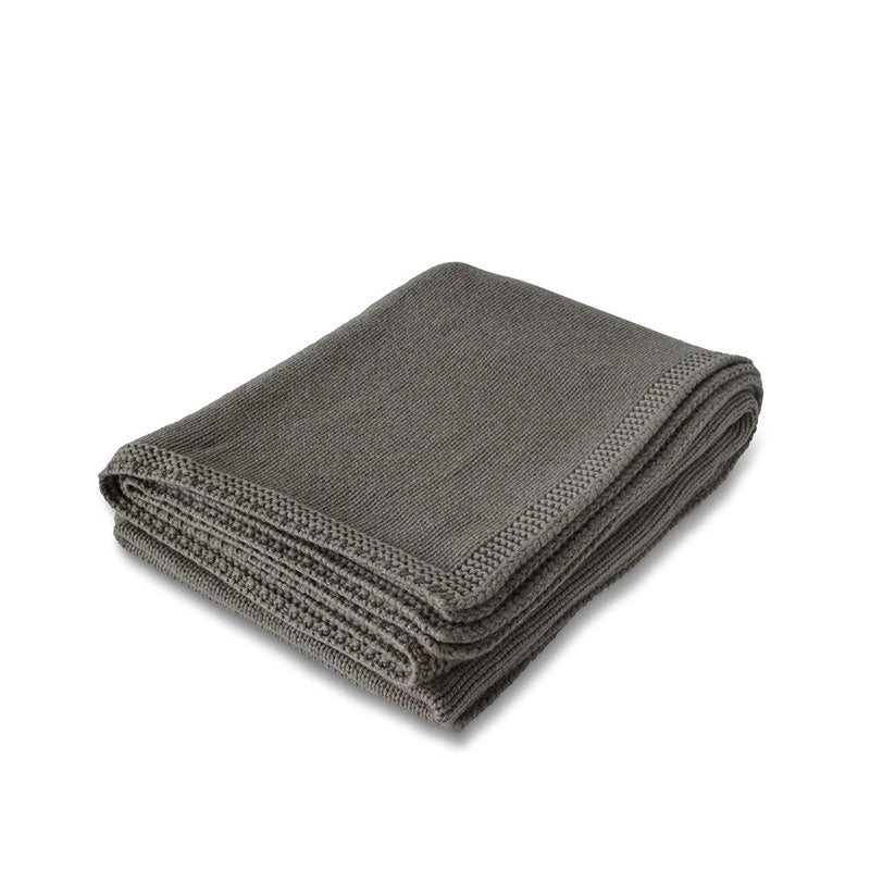 LUIZ, Cashmere-Decke Memoire, 140x200, stone