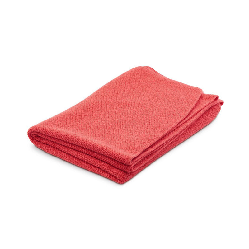 LUIZ, Merinowoll-Decke Rice, 140x200, coral
