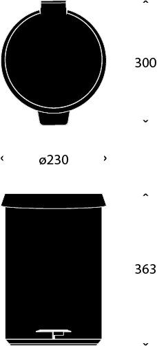 FROST Pedaleimer 3002, 10 Liter
