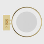 BS 36 Wandkosmetikspiegel von Decor Walther in 24 Karat Gold glänzend.