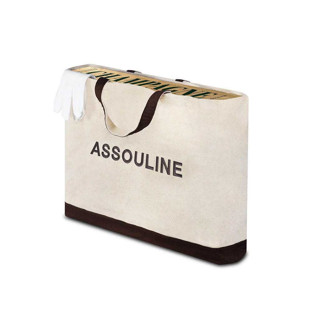 Assouline The Impossible Collection of Champagne mit Canvas Tasche und Handschuhe