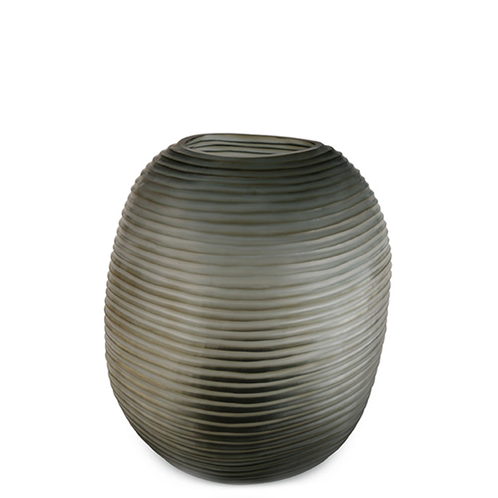 Guaxs Vase Patara Round in Steelgrey