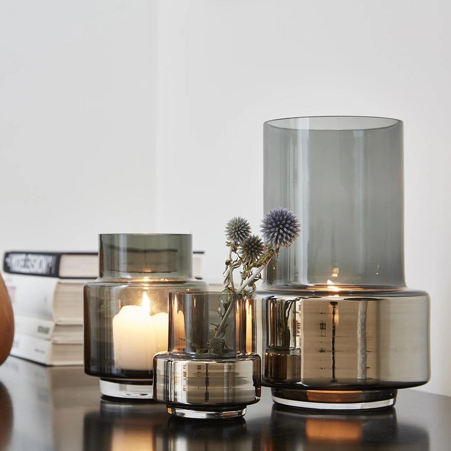 Ro Collection Hurricane Vase und Kerzenhalter
