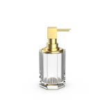 Decor Walther, Kristall Seifenspender freistehend, gold matt