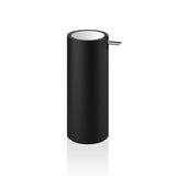 Decor Walther BLACK STONE Standseifenspender aus Mineralwerkstoff in Chrom und Schwarz matt.