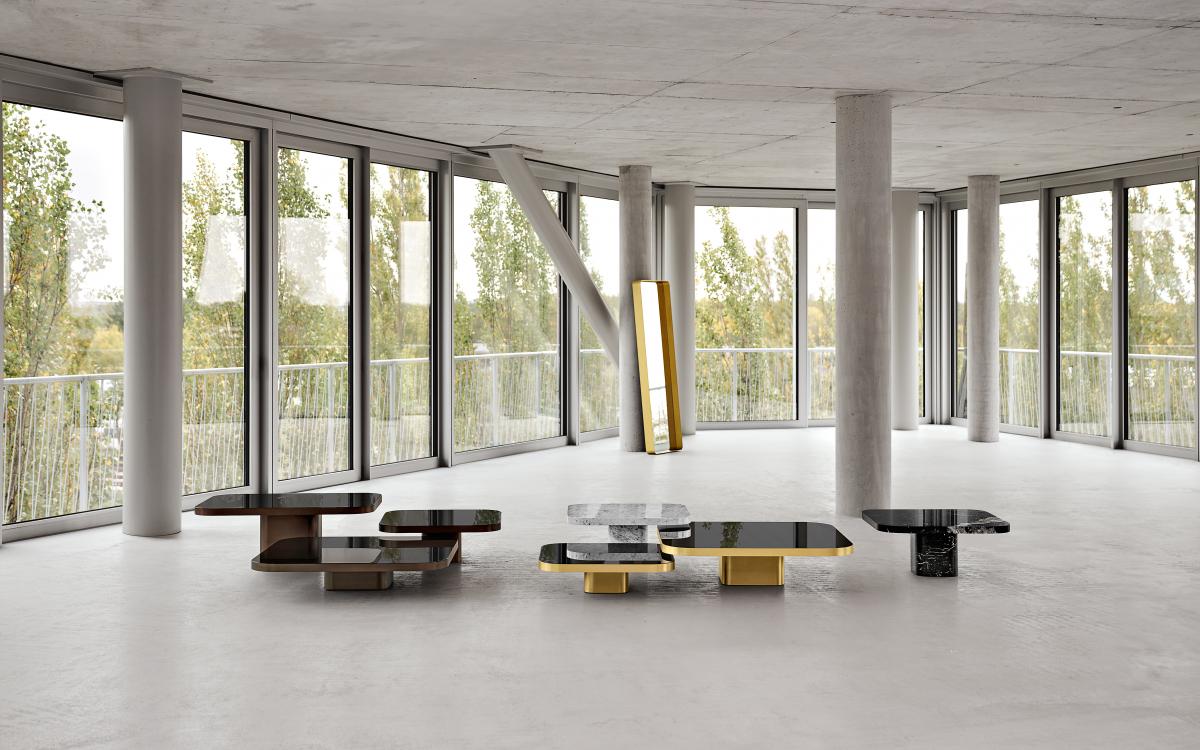 ClassiCon, Bow-Beistelltisch, No. 3 Marmor