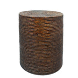Hocker aus Rattan, zwei Farben