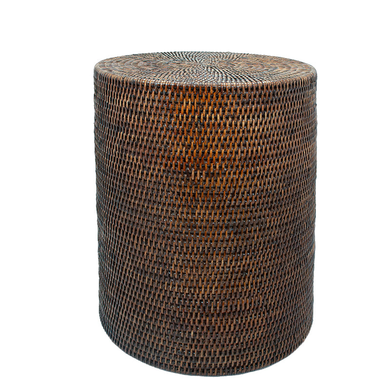 Hocker aus Rattan, zwei Farben