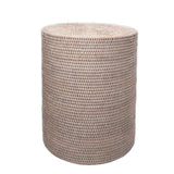 Hocker aus Rattan, zwei Farben