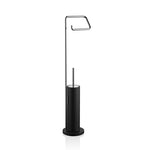 Decor Walther BLACK STONE WC-Kombination mit WC-Bürste und Toilettenpapierhalter in Chrom. 