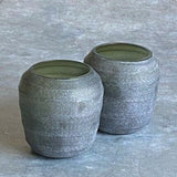 Teelicht handgeschliffen, steelgrey