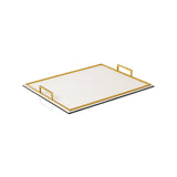 Giobagnara, Rechteckiges Tablett Defile, Chrom/Messing
