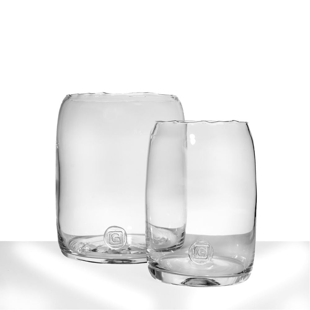 Gommaire Vase Tony aus Glas mit unebenem Rand
