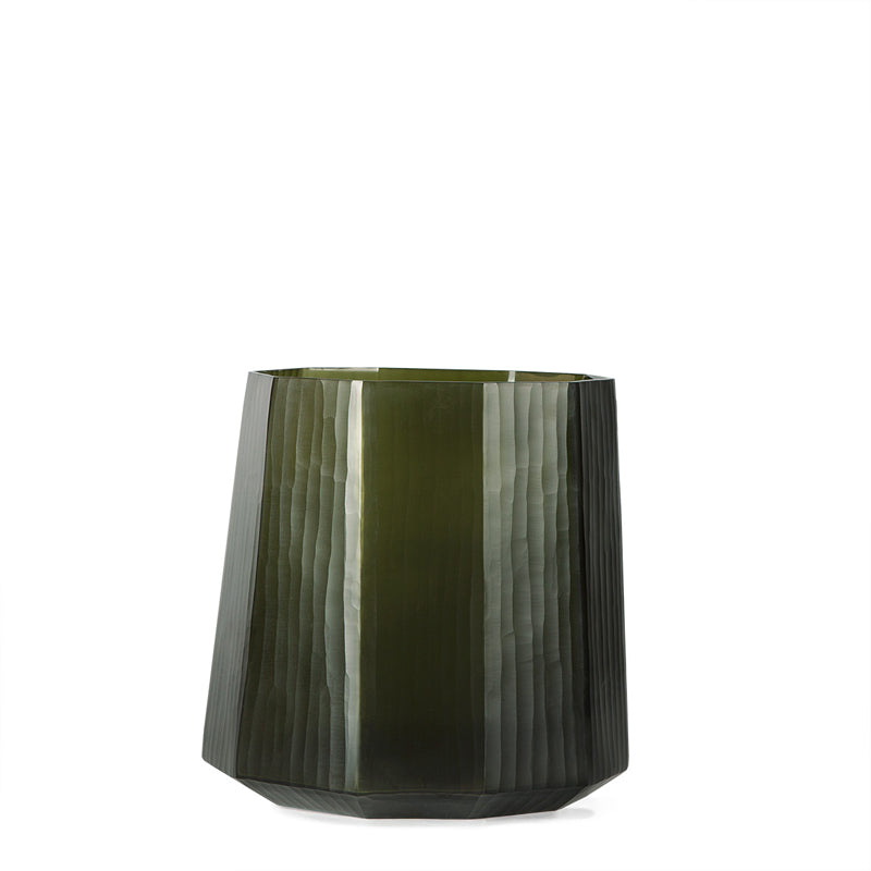 Guaxs Vase OKKA in der Grösse L in der Farbe Black Steelgrey. 