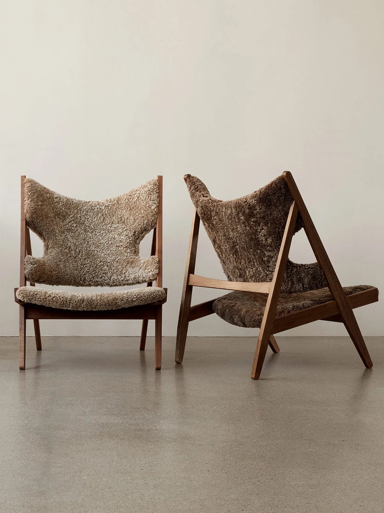 Audo Copenhagen, Knitting-Lounge-Sessel, Schaffell