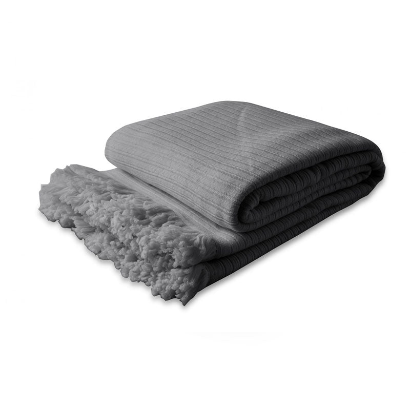 LUIZ, Rippstrick-Decke Kitty, 200x240, grey