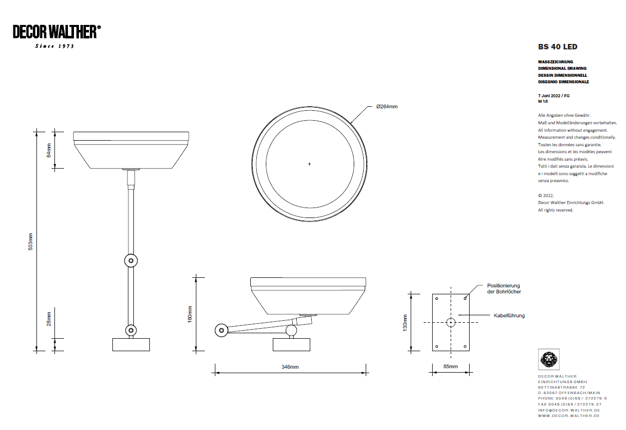 Decor Walther, LED-Kosmetikspiegel, BS 40