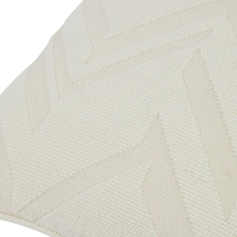 Missoni Orme Zierkissen Nahaufnahme vom Ton-in-Ton Strickmuster. 