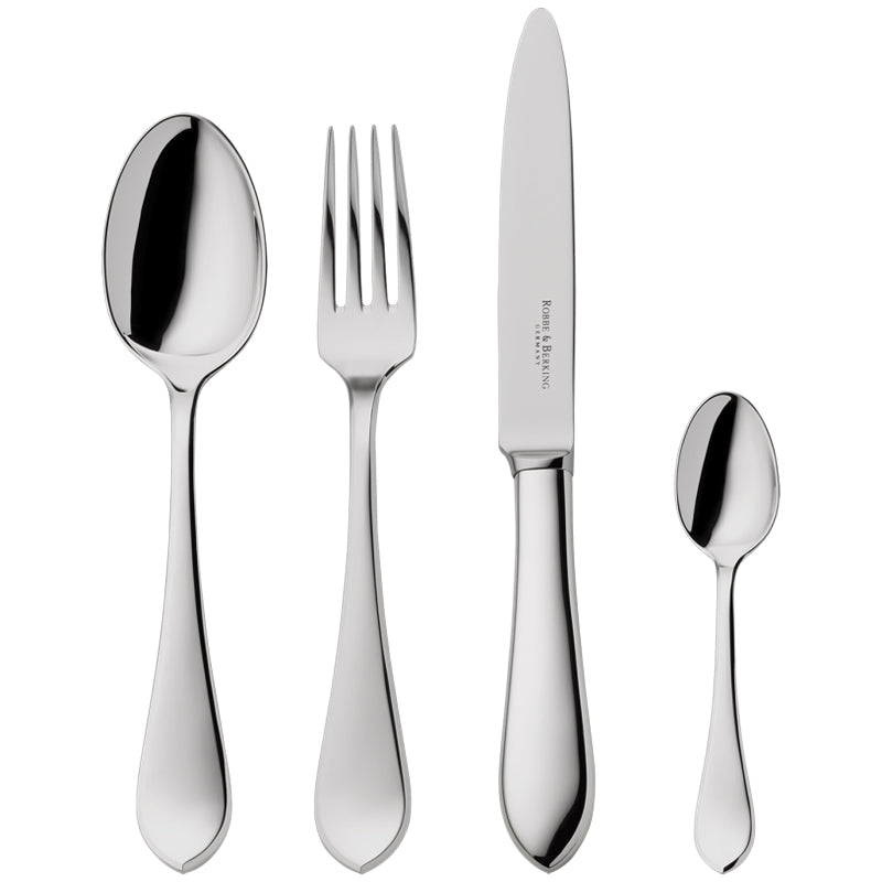 Silber Besteck-Set 4-teilig von Robbe und Berking Eclipse-Kollektion. 