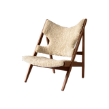 Audo Copenhagen, Knitting-Lounge-Sessel, Schaffell