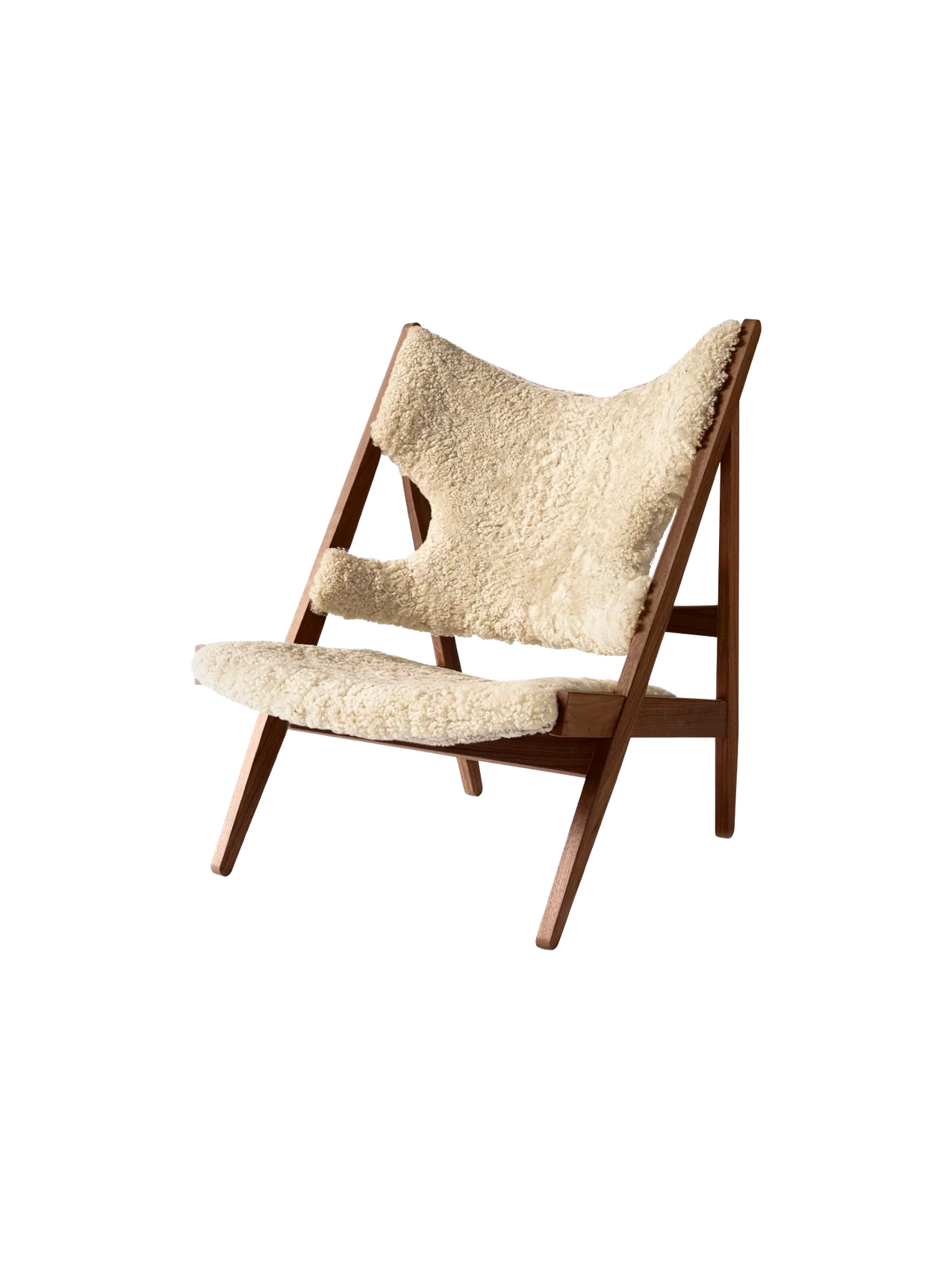 Audo Copenhagen, Knitting-Lounge-Sessel, Schaffell