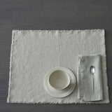 Society Limonta Leinen Tischset Maya und Serviette in der Farbe Mastice/Beige