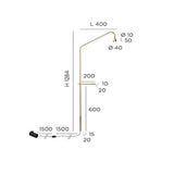 Trizo21 Austere Tischleuchte Brass