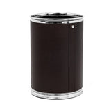 Pinetti, runder Abfalleimer aus Leder