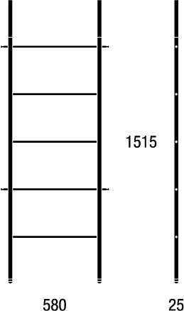 FROST Leiter 6009, schwarz matt