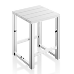 Decor Walther Badhocker in Chrom und Weiss
