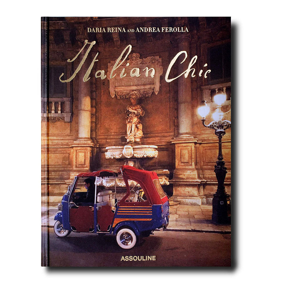 Assouline Italian Chic Coffee Table Buch in Braun und Gold