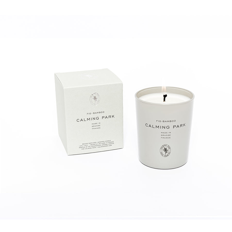 Calming Park Duftkerze Fig Bamboo in Weiss