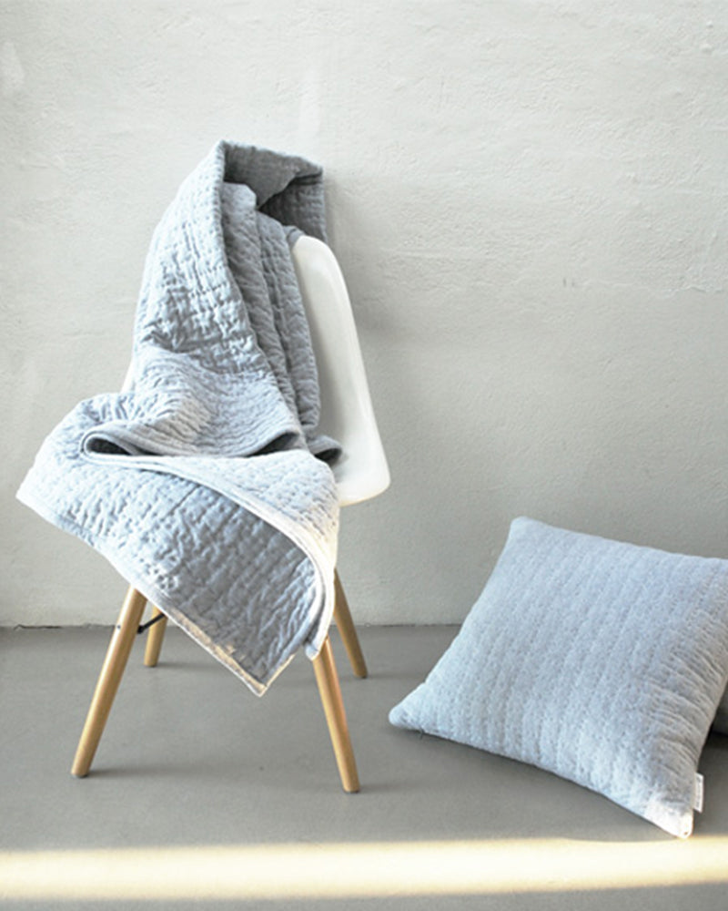 Care by me Decke aus Bio-Baumwolle in Grau