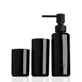 Decor Walther Glas Set POP UP in Schwarz bestehend aus Zahnbürstenhalter, Mundglas und Seifenspender