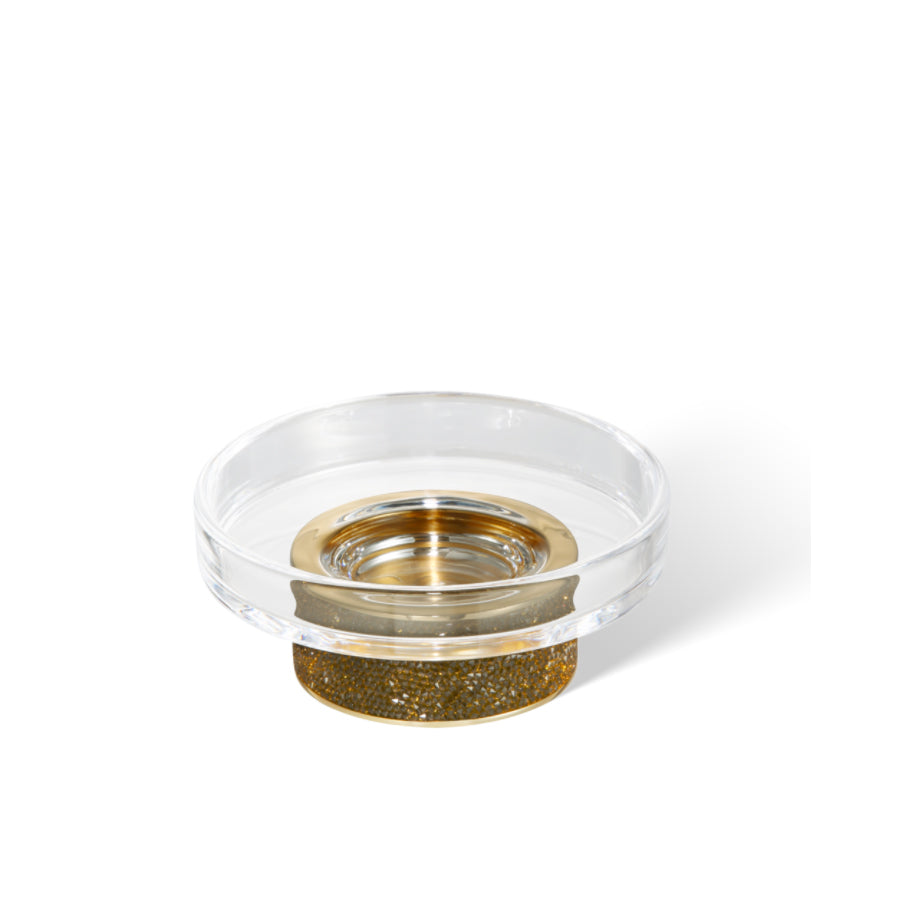 Decor Walther Seifenschale in Gold mit Swarovski Kristallen 