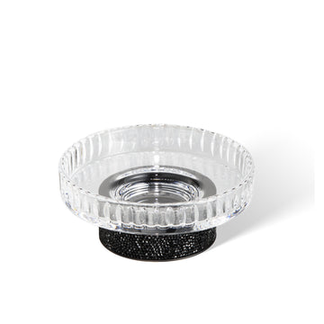 Decor Walther Seifenschale mit Swarovski Kristallen in Schwarz und aus Glas
