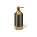 Decor Walther Seifenspender, in dunkelbronze und mattem Gold.