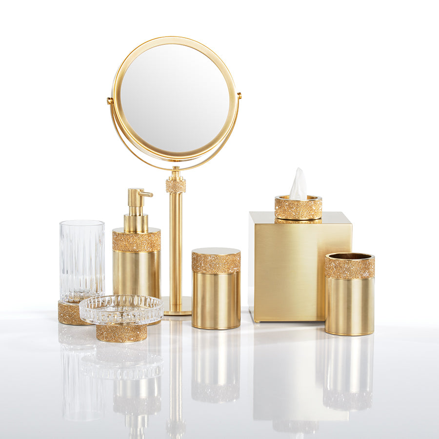 Decor Walther Swarovksi Rocks Kollektion fürs Bad in Gold