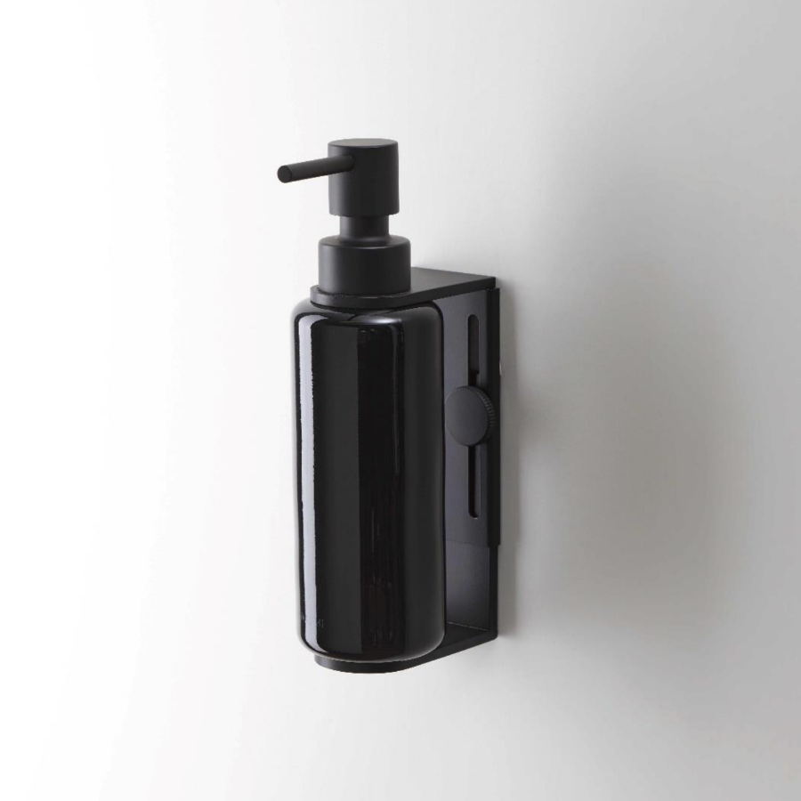 Decor Walther Wandhalter für Spenderflaschen PORTER mit 4 möglichen Anwendungen in Schwarz