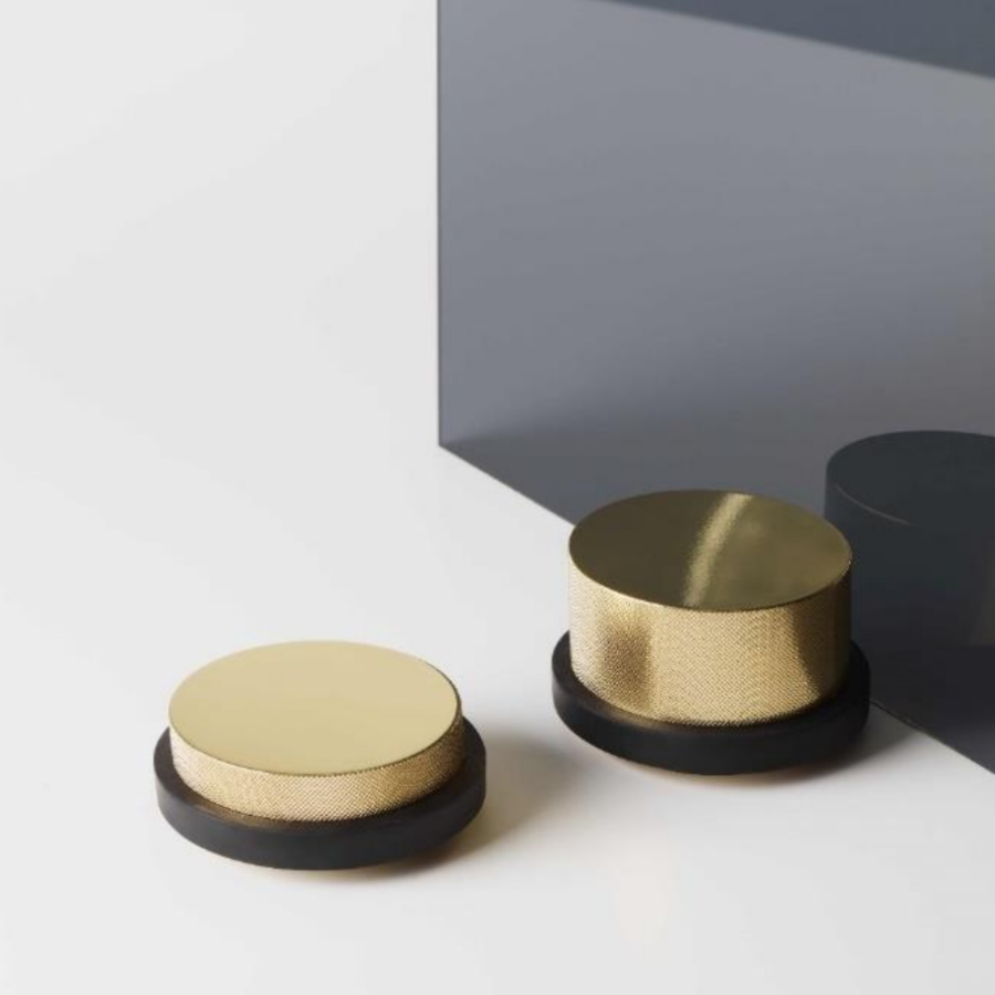 Projektion Türstopper Poliert - Gold, Silber, Messing Oder Chrom, Wandmontage, Stoßschutz