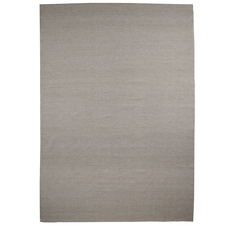 Massimo Copenhagen handgewebter Teppich aus Wolle in Beige mit Stickrand