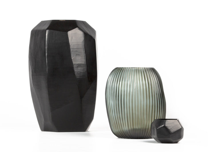 Guaxs Vasen, Windlichter und Teelichter Cubistic.  von Hand geschliffen.