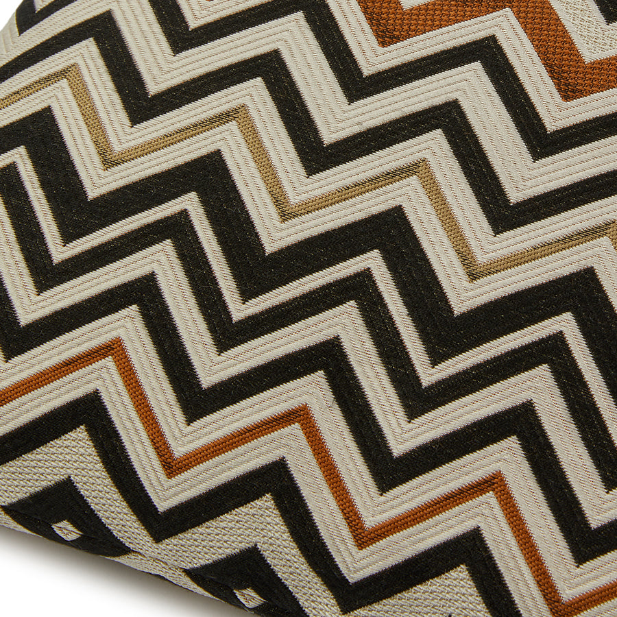 Missoni Kissen mit Zickzack-Muster in Schwarz, Rot und Beige