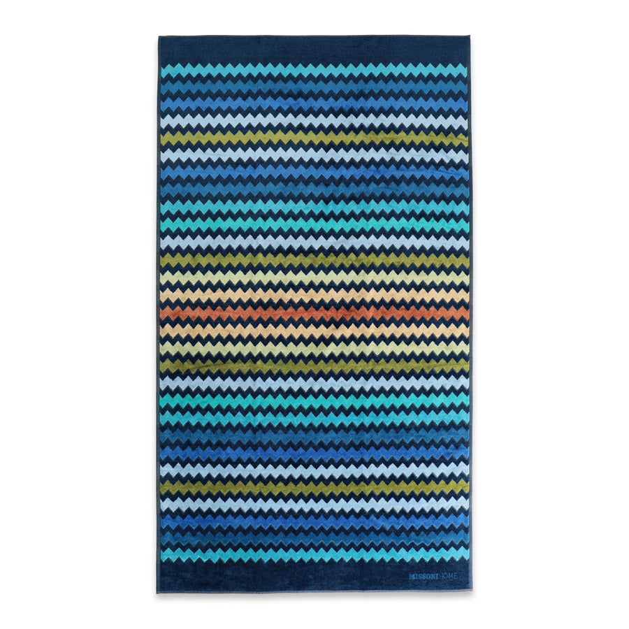 Missoni Strandtuch Warner in Blau und Grün