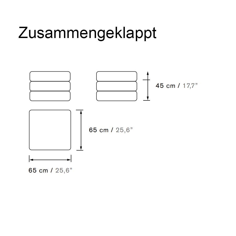 GO LitOut Liege Masse zusammengeklappt.