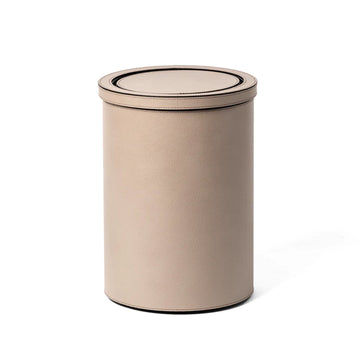 Pinetti Badeimer mit Schwungdeckel aus Leder